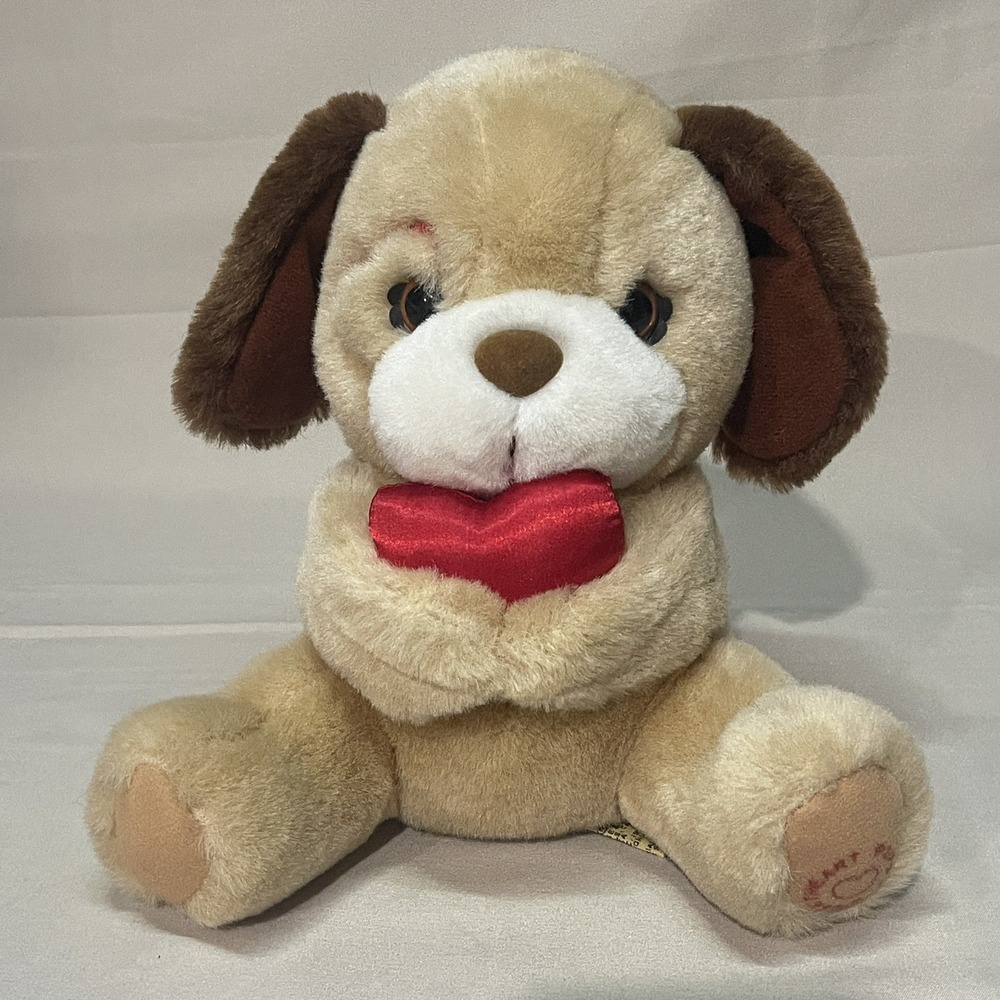 VINTAGE 1985 Applause Plush Stuffed Valentine Sweetheart Puppy Wallace Berrie